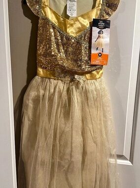 Target Girls Gold Tulle Costume Dress Size Medium NWT